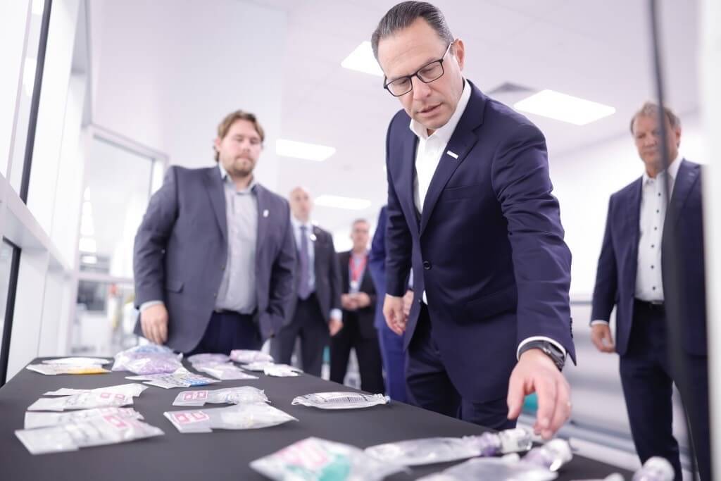 Pennsylvania Governor Josh Shapiro with local officials