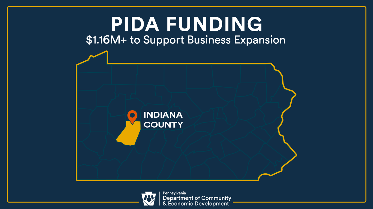 Shapiro Administration Invests $1.16 Million Through New PIDA Loan to Help Business Grow, Create and Retain At Least 40 Jobs in Indiana County