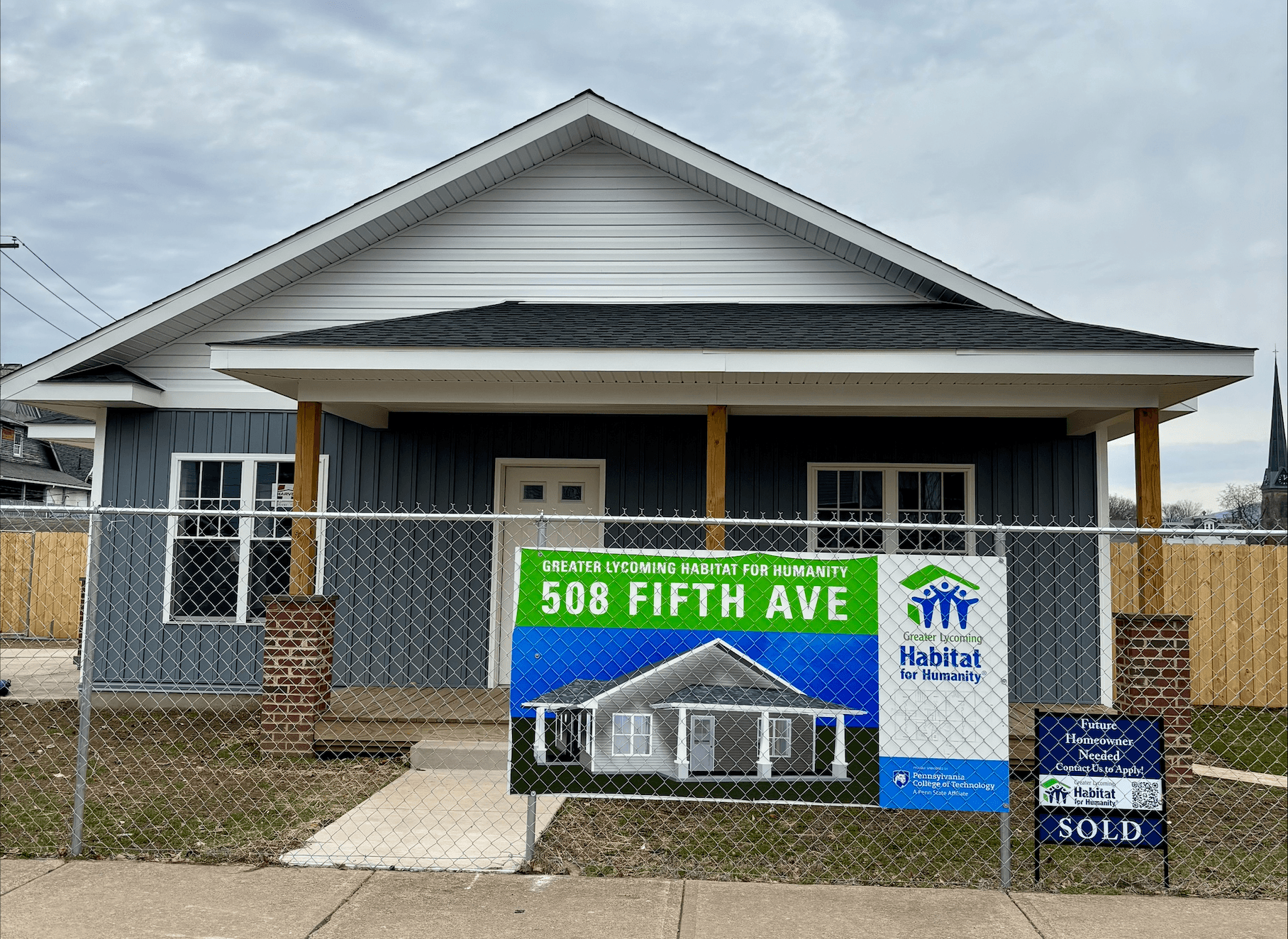 Front view of housing project at 508 5th Avenue in Williamsport